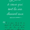Lettre à ceux qui ont la vie devant eux