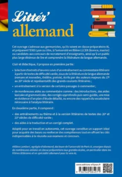 Littér'allemand ! Commentaire littéraire, thème et version (B2-C1)