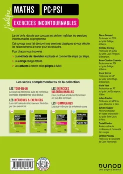Maths - Exercices incontournables - PC-PSI - 4e éd.