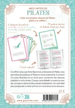 Mes cartes de pilates - 70 cartes illustrées pour un bien-être en mouvement - Coffret