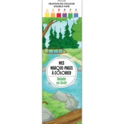Mes marque-pages à colorier - Balade en forêt