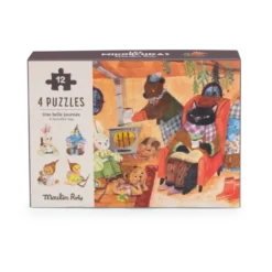 4 Mini Puzzle Une Belle Journée 4x12 Pièces