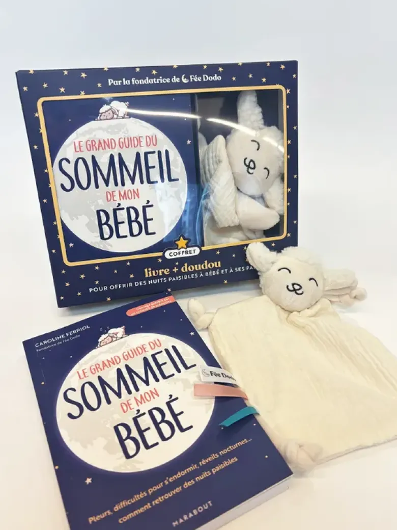 Mon coffret Fée dodo :livre Grand guide du sommeil de mon bébé + doudou