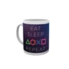 Mug Playstation "Eat, sleep, repeat"