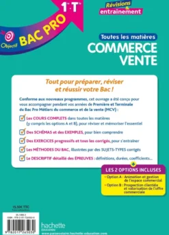 Objectif bac pro - Métiers du commerce et de la vente (1re et Term) - Toutes les matières - BAC 2026