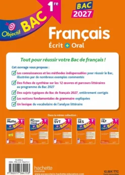 Objectif BAC 2027 - 1re générale Français écrit et oral