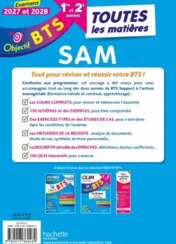 Objectif BTS SAM (1re et 2e années) - Toutes les matières, examens 2027-2028