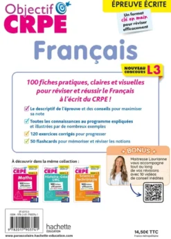 Objectif CRPE 2026 - Français - 100 fiches pour bien réviser- ép. écrite d'admissibilité L3