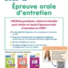 Objectif CRPE 2026 - Épreuve orale d'entretien - 100 fiches pour bien réviser - épreuve orale M2/L3