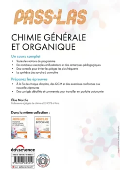 PASS Chimie générale et organique - Manuel