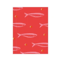 Petit carnet Sardines roses - pages blanches