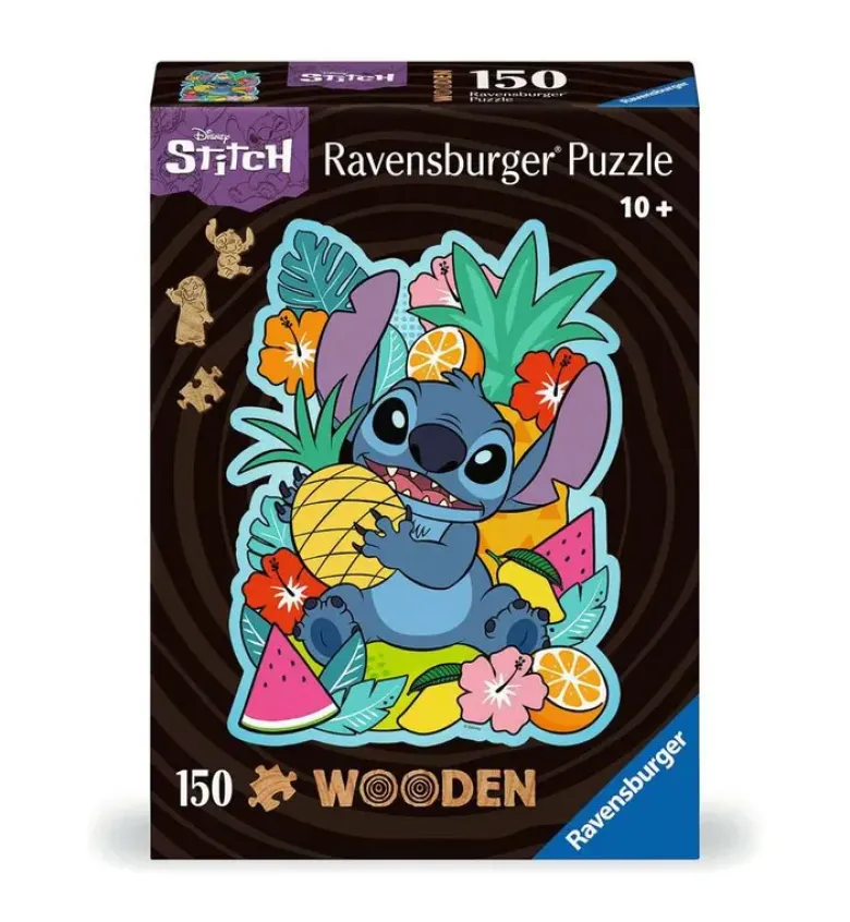Puzzle en bois - Stitch - 150 Pièces Robustes et Naturelles