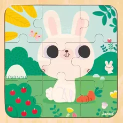 Puzzle 9 pcs - Lapin Blanc