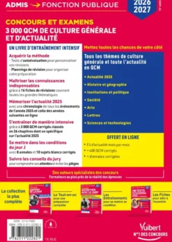 3000 QCM de culture générale et d'actualité - Méthode et entraînement - Concours 2026-2027