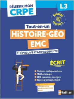 Réussir mon CRPE Histoire-Géo EMC 2e épreuve d'admissibilité L3 écrit 2027