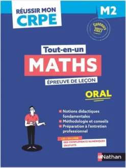Réussir mon CRPE - Maths Admission Concours M2 oral 2027-2028