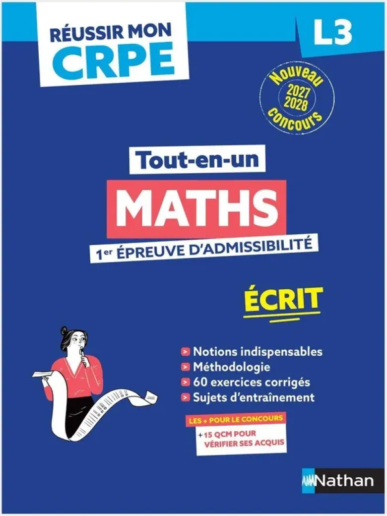 Réussir mon CRPE Maths 1e épreuve d'admissibilité L3 écrit 2027