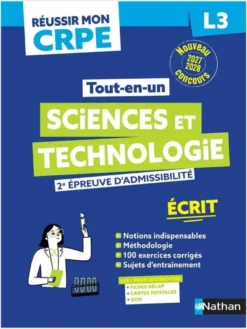 Réussir mon CRPE Sciences et technologie 2e épreuve d'admissibilité L3 écrit 2027
