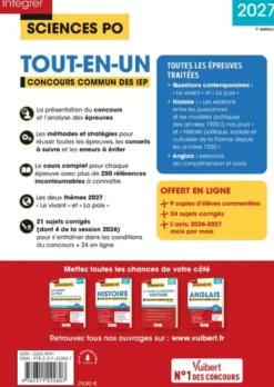 Sciences Po - Concours commun des IEP 2027 - Tout-en-un