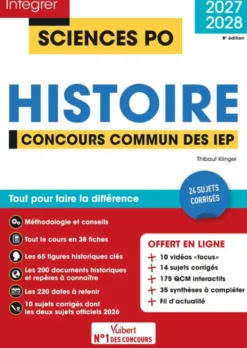 Sciences Po - Histoire - Concours commun des IEP 2027-2028