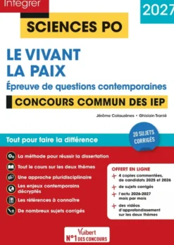 Sciences Po - Questions contemporaines - Thème 2026 + Thème 2027 - Concours commun des IEP 2027