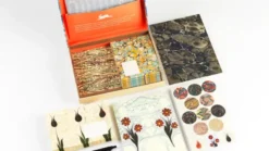 Set Correspondance Marbled paper design