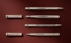Stylo Porte-mine 0.7mm Damier Gris argenté