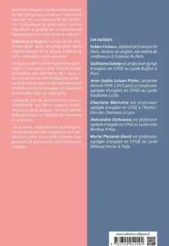 Substance & style - 30 étapes de civilisation et expression en anglais - 2e édition