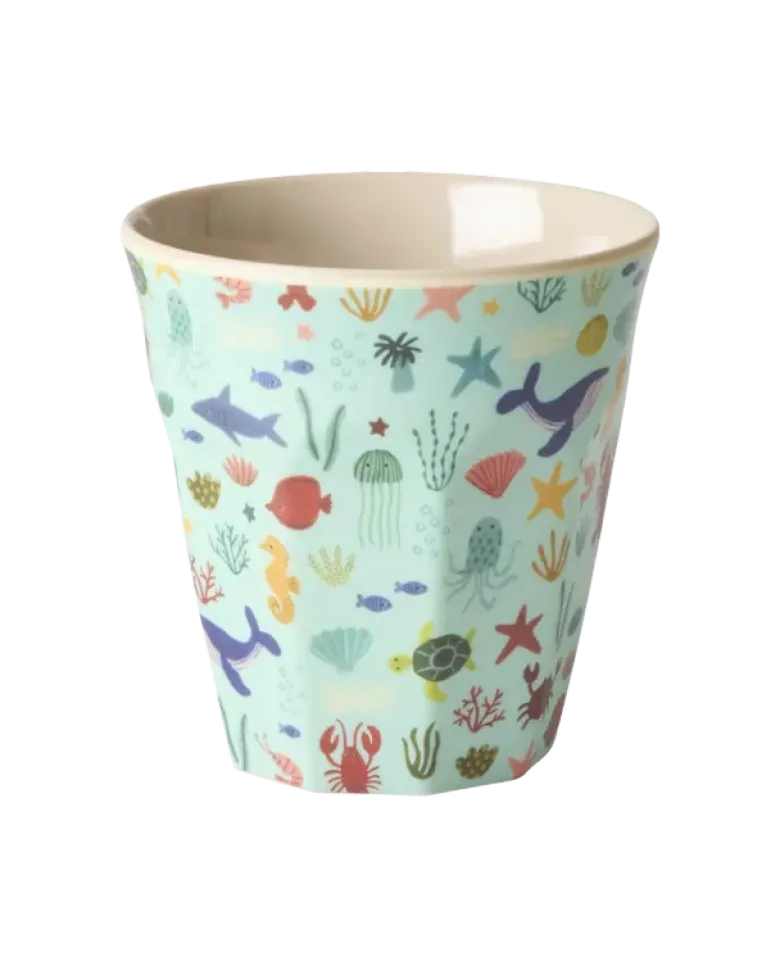Tasse en Mélamine Imprimé Bleu Océan