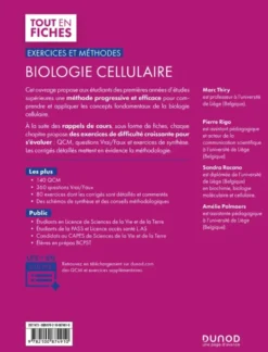 Tout le cours en fichesExercices et méthodes de biologie cellulaire - 4e éd.