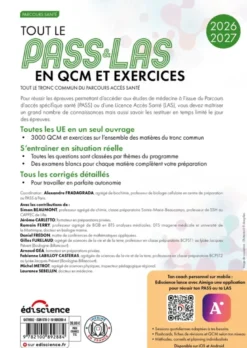 Tout le PASS & LAS en QCM et exercices 2026-2027