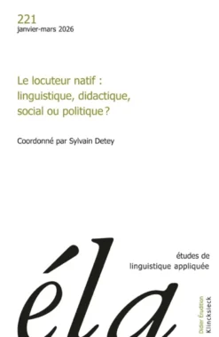 Études de linguistique appliquée - n°1-2026
