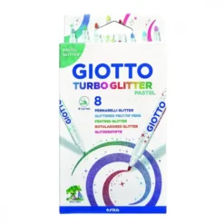 Turbo Glitter Pastel - étui 8 feutres